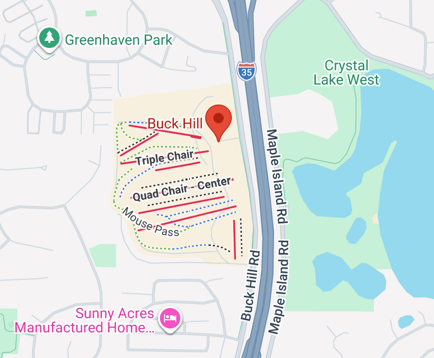 Buck Hill 1-Mile Loop Course Map